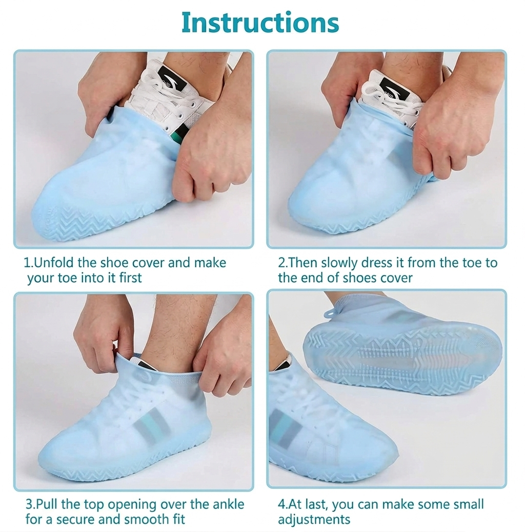 Reusable Silicone Waterproof anti slip Shoe Cover